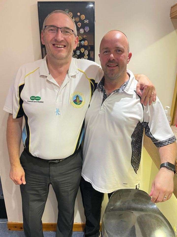 Fergus Muat and Alan Rough of Harlaw Bowling Club.