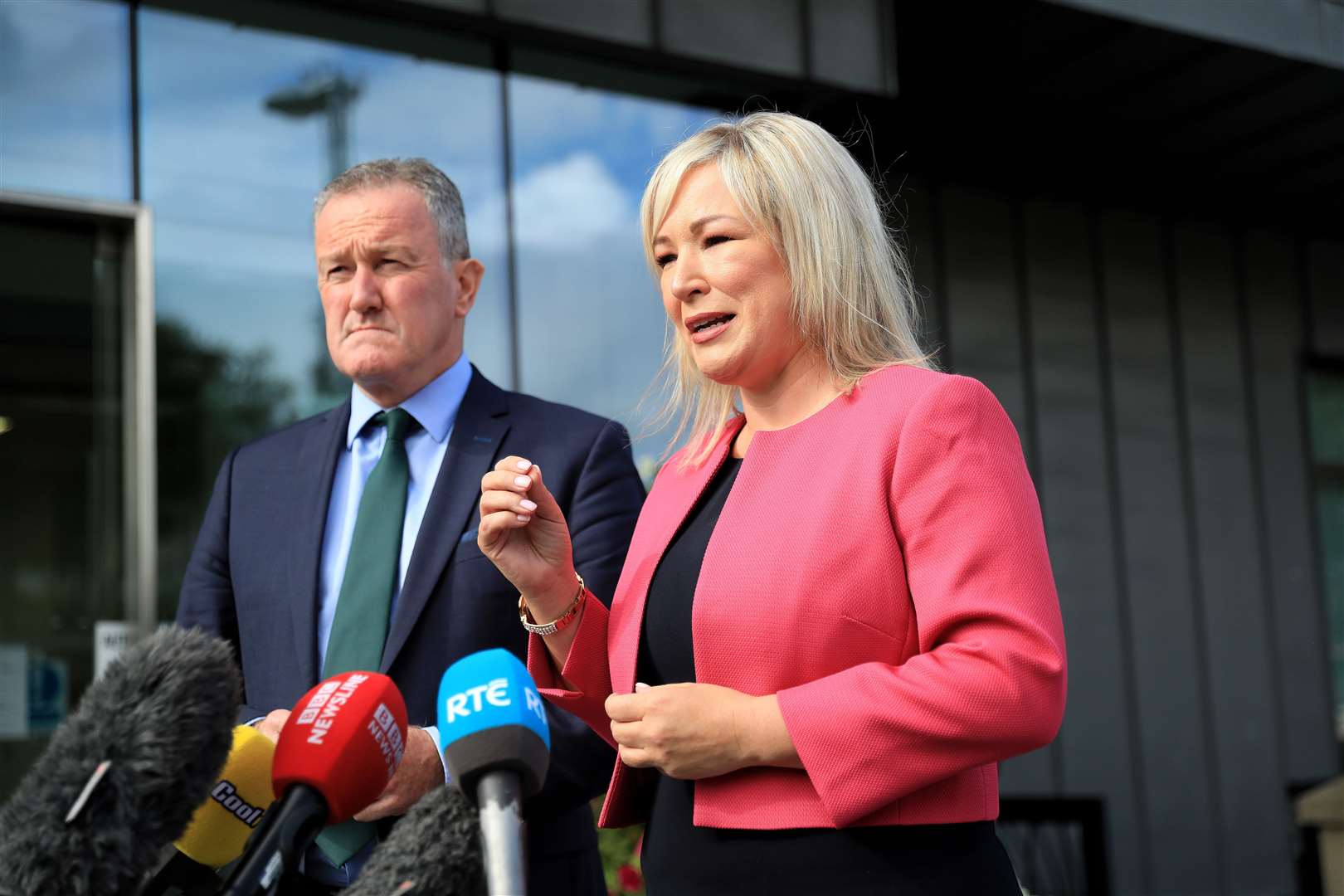 Sinn Fein’s vice-president Michelle O’Neill and party colleague Conor Murphy met new Secretary of State for Northern Ireland Chris Heaton-Harris on Thursday (Peter Morrison/PA)