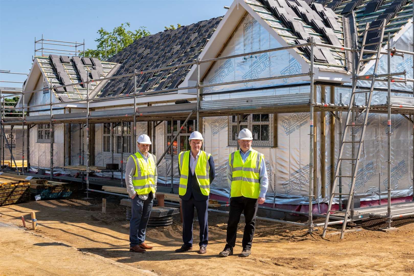 Stephen Westall, sales and marketing executive; Allan Brown, managing director and Martyn Skinner, project architect at Drumrossie Homes.