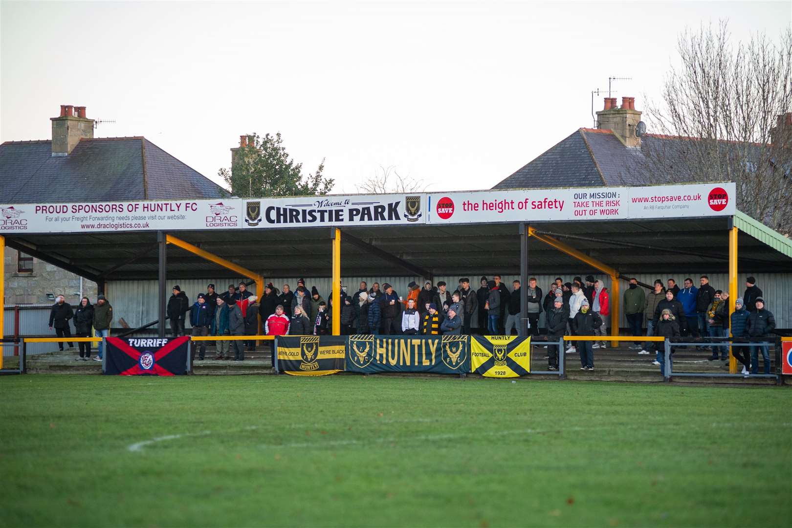 A good turnout at Christie Park for the festive derby. Picture: Daniel Forsyth..