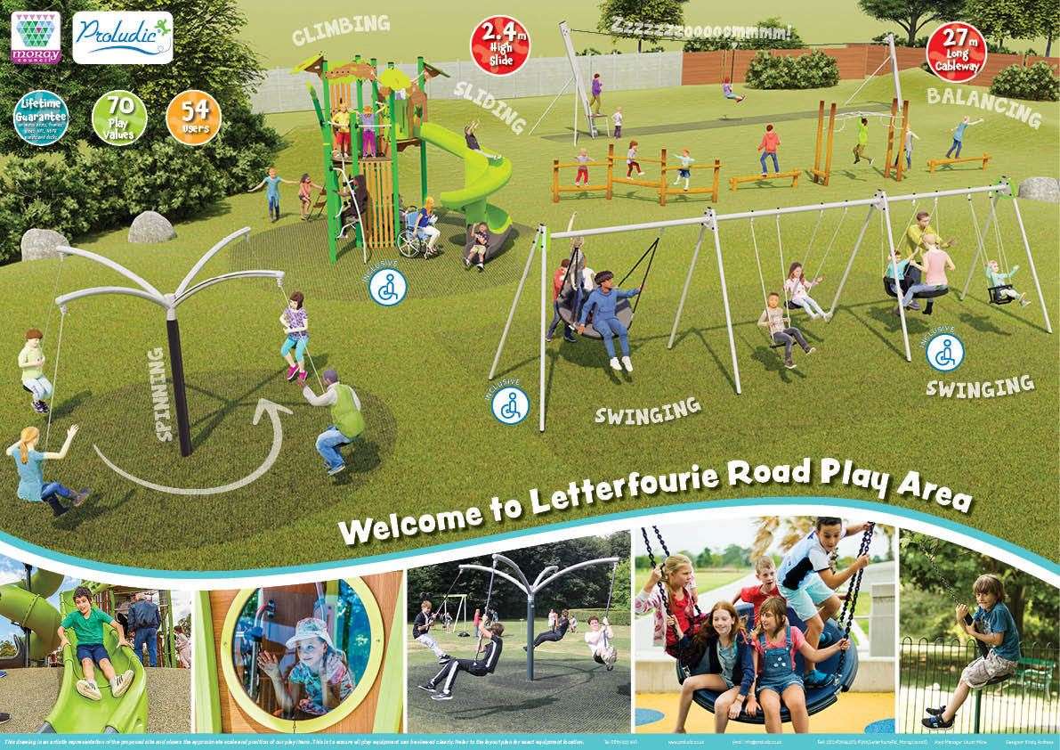 An artist's impression of how the revamped Letterfourie play area will look.