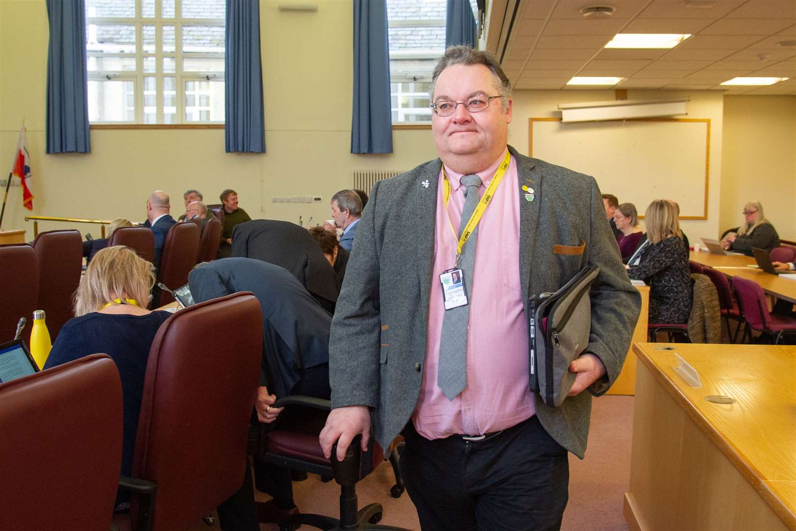 Moray Council leader Graham Leadbitter. ..The Moray Council meet to set out their 2020 budget. ..Picture: Daniel Forsyth..