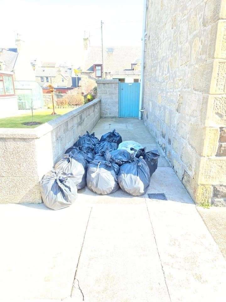 In the bag! The beach clean team netted 15 sacks of rubbish from their efforts at the former Jones's Shipyard site.