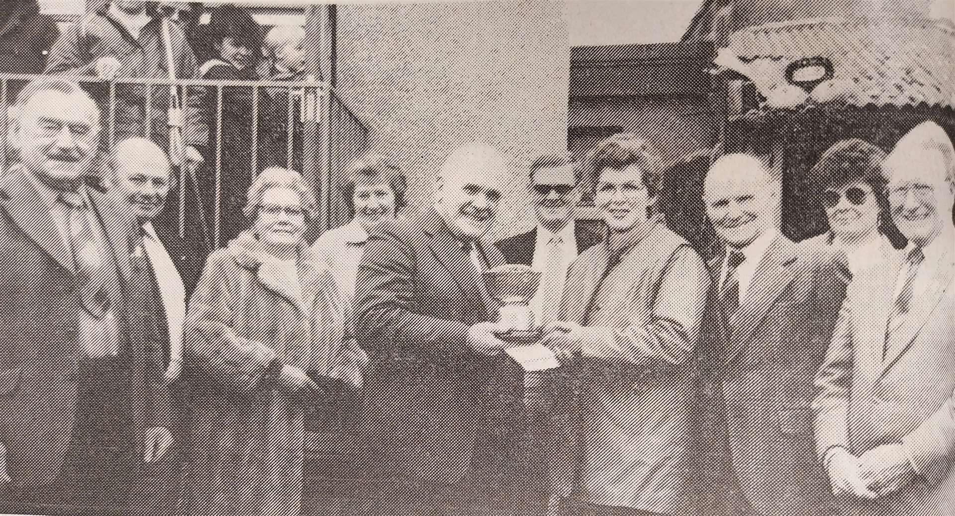 The new building at CE Laing's Nurseries was opened by Beechgrove Garden's Dick Gardiner.(Turriff Advertiser 1985)