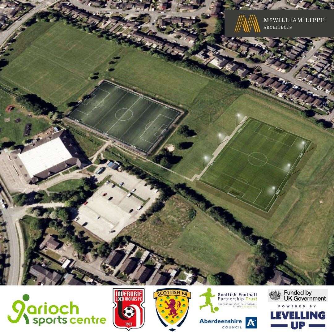 The Garioch Sports Centre will add a new 3G pitch. Picture: McWilliam Lippe Architects