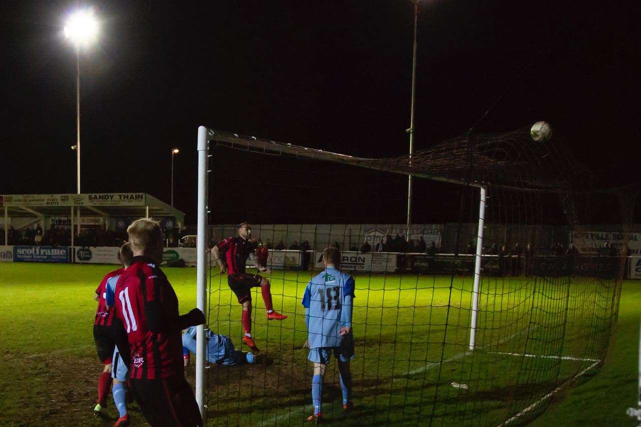 Jonny Smith nets from close range. Picture: Paul Douglas