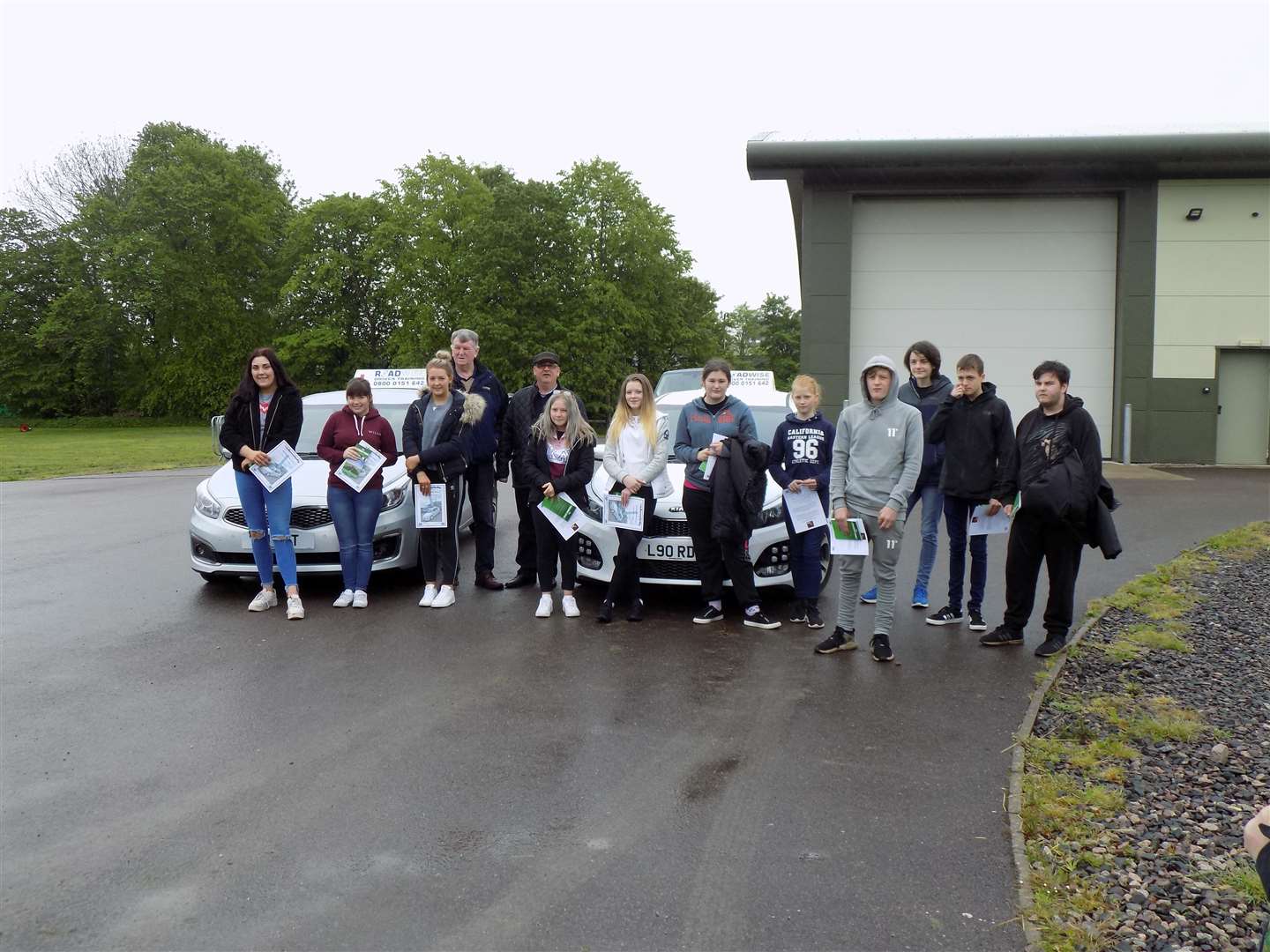 Keith youngsters taking part in the Rrrrallye Youth Drive, from left, Eilidh Milne, Kelly MacWilliam, Harry McLeod, Cain McKenzie, Catherine McKenzie, Ashleigh Dalgarno, Kaiden Morrison, Isla Henderson, Jordan Gray, Baillie Pirie, Shannon Thain and Lewis Roger.