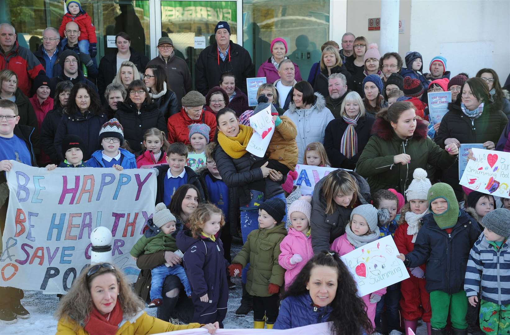 Ahead of the February 2019 budget setting, local residents gathered to show their support for Keith Sports and Community Centre. Picture: Eric Cormack.