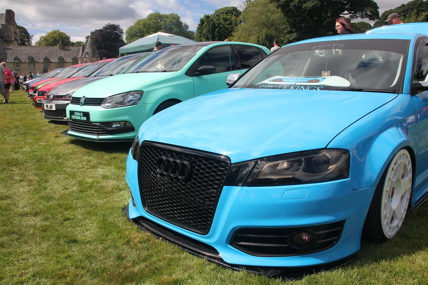 Sun shines on Castle Fraser for Aberdeen Performance Car Show