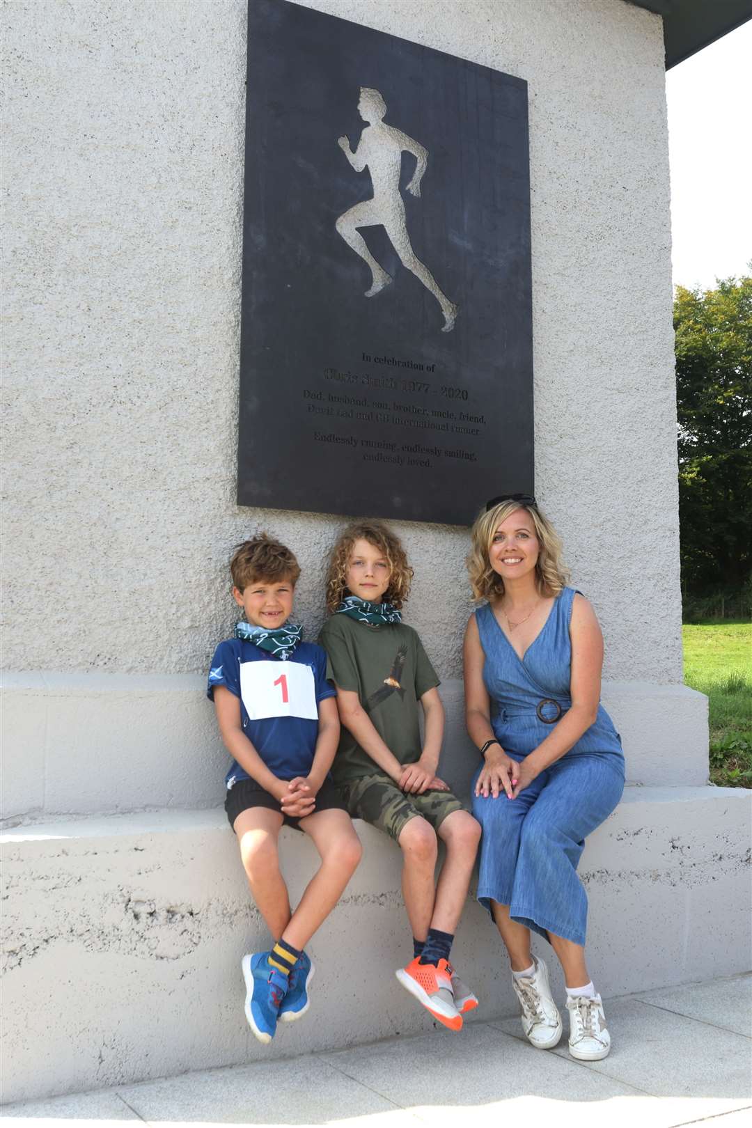 Chris Smith's family unveiled the memorial at Daviot. Picture: David Porter