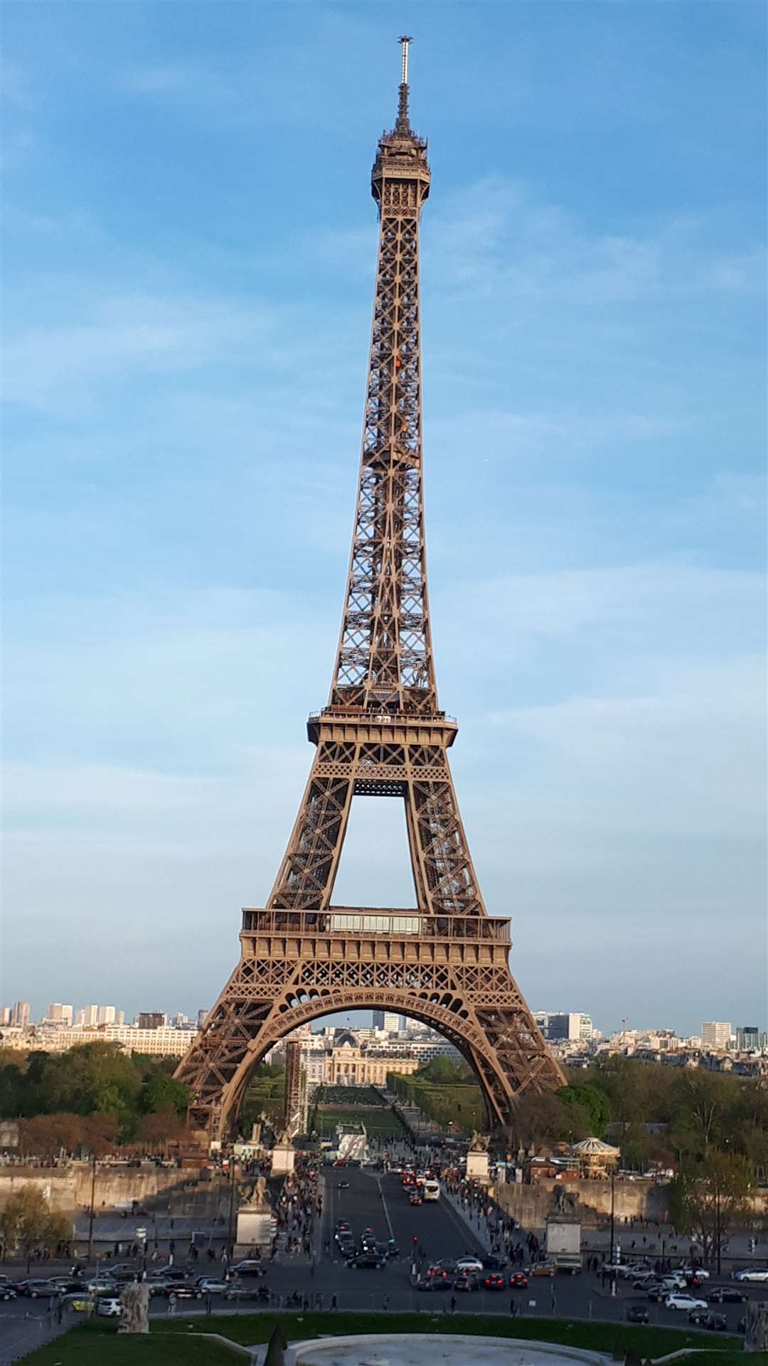 Filip's fundraiser saw him climb the Eiffel Tower.