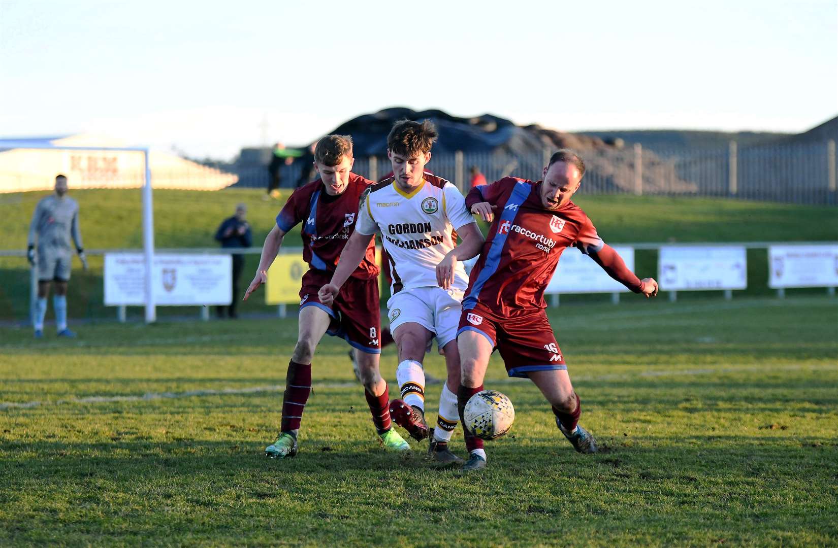 Finn Yeats (left) scored the winner against Lossiemouth. Picture: Becky Saunderson.