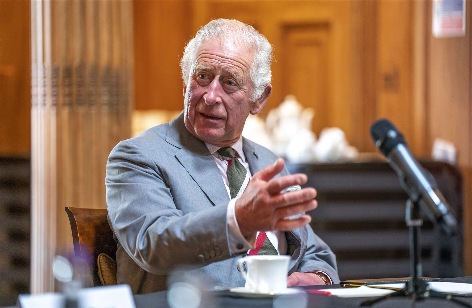 The Prince of Wales during a roundtable with attendees of the Natasha Allergy Research Foundation seminar (Jane Barlow/PA)