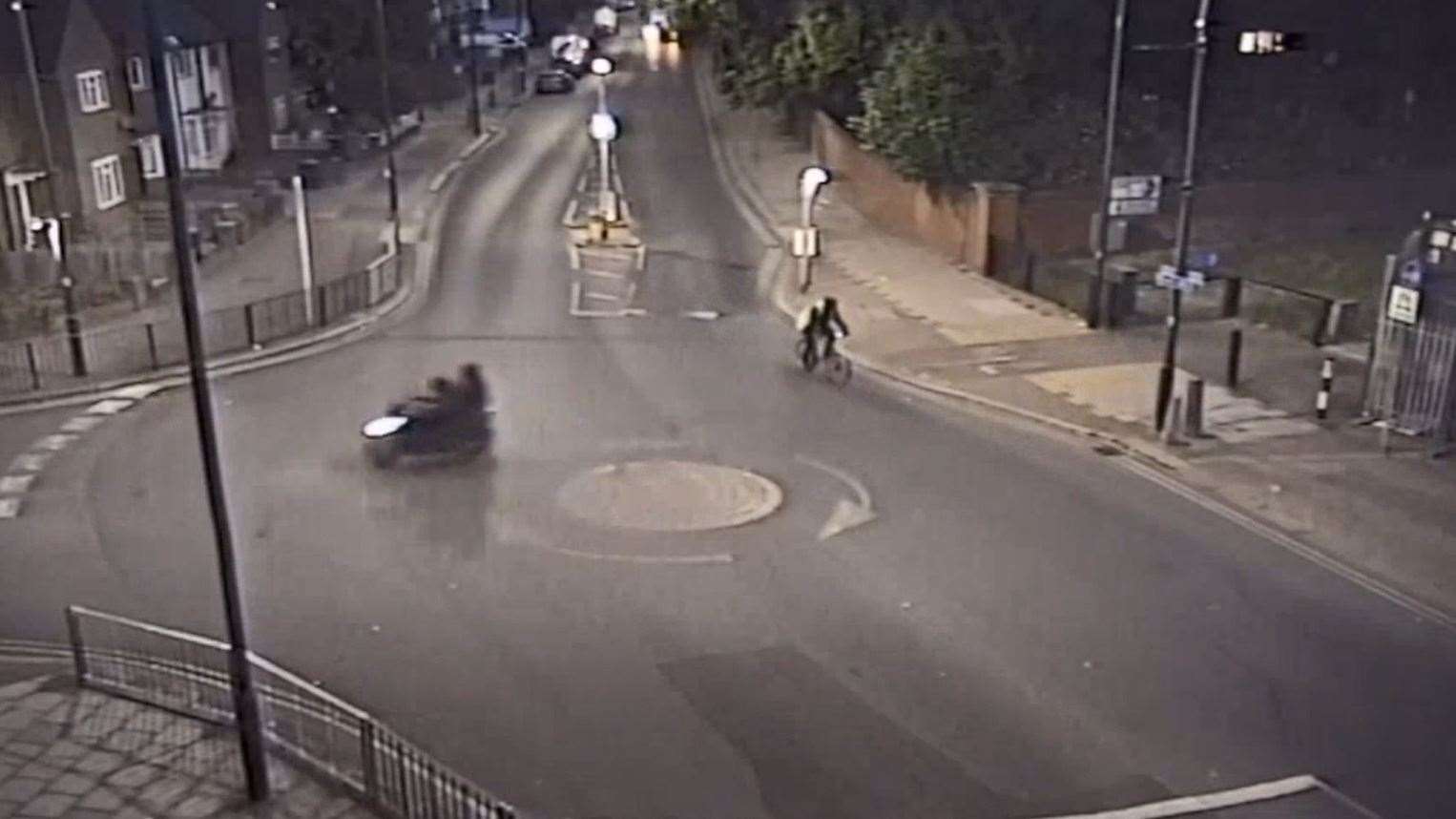 CCTV footage of a moped police believe was involved in the shooting (Metropolitan Police/PA)