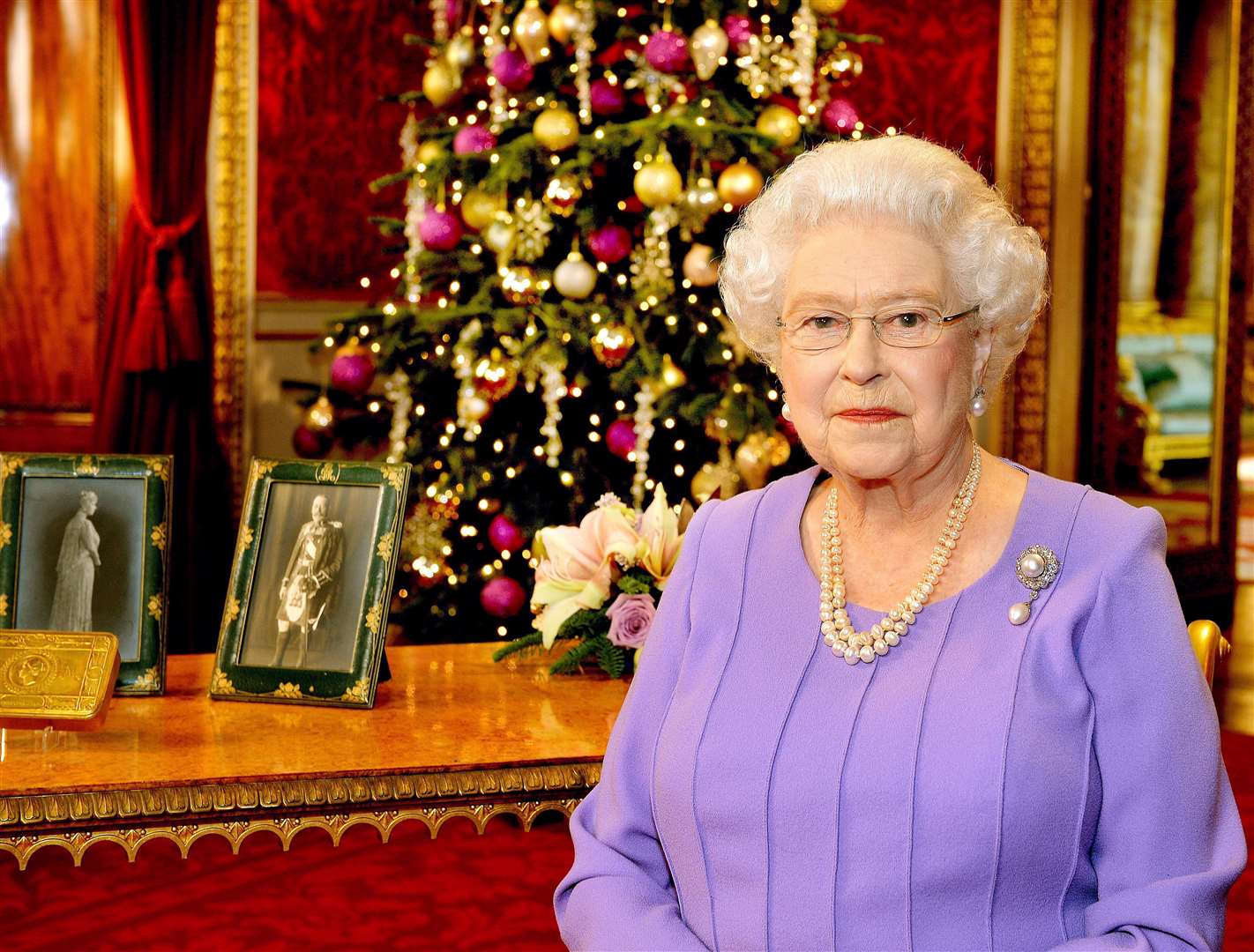 The Queen recording a Christmas broadcast in 2014 (John Stillwell/PA)