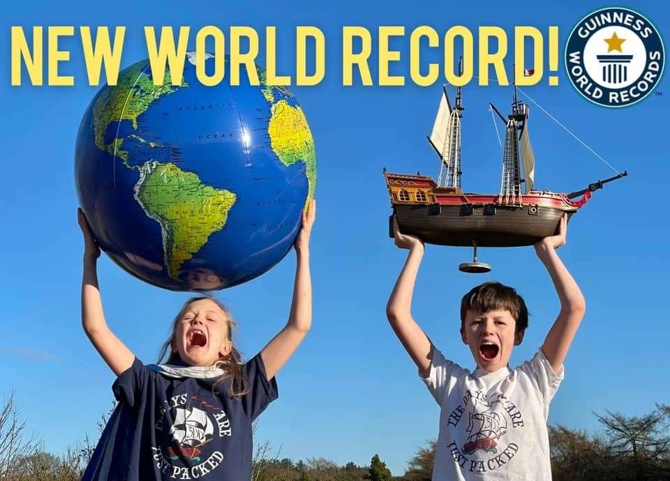 Ollie and Harry celebrated thier (unofficial) breaking of thier own World Record