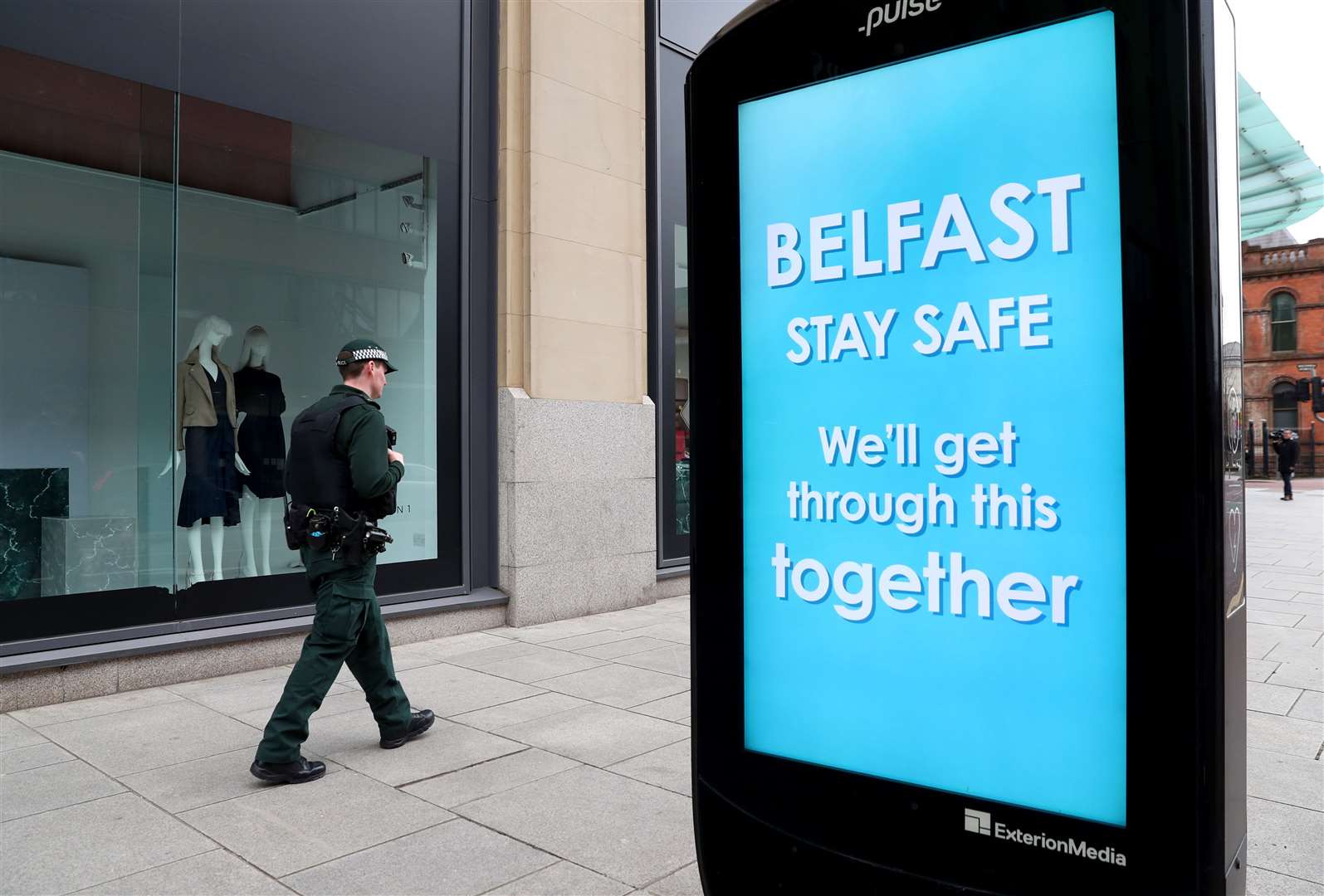 Police have stepped up patrols in Belfast (PSNI/PA)