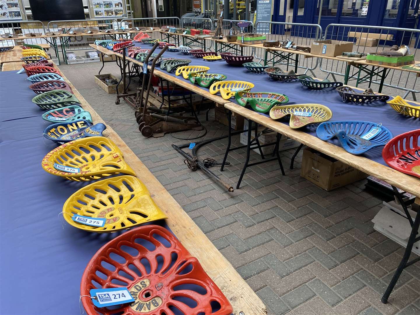 The sale of vintage seats drew buyers from across the UK