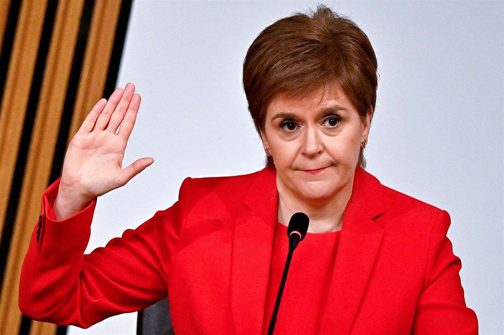 First Minister Nicola Sturgeon was questioned for almost eight hours by MSPs abut the government’s unlawful investigation of Alex Salmond (Jeff J Mitchell/PA)