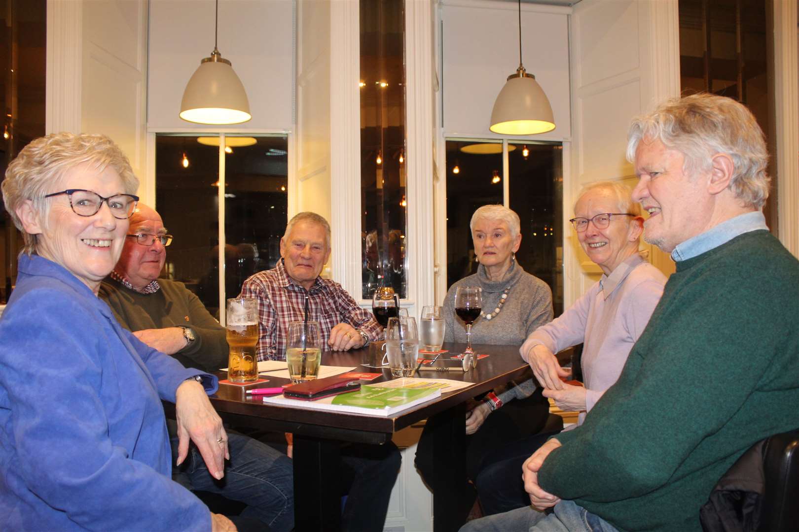 Garioch Heritage team pitted their wits in Thursday evenings quiz hosted by Inverurie BID at Edwards, Inverurie. From left Joan Bruce, Jim Ross, Tommy Winterburn, Ivy Guyan, Ann-Marie Coleman, Gib Bruce. Picture: Griselda McGregor