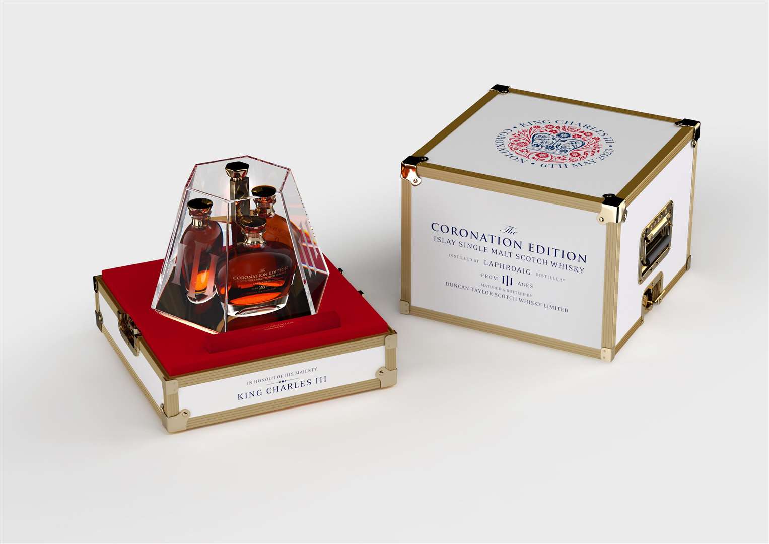 The Coronation Edition whisky celebrates one of King Charles III favourite whiskies Laphroaig.