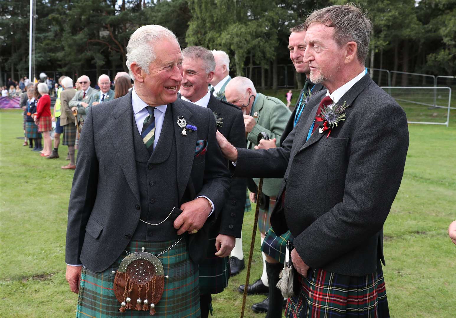 Charles at the Ballater Highland Games in August 2019 (Andrew Milligan/PA)
