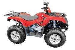 A red quad bike was stolen from a local farm.
