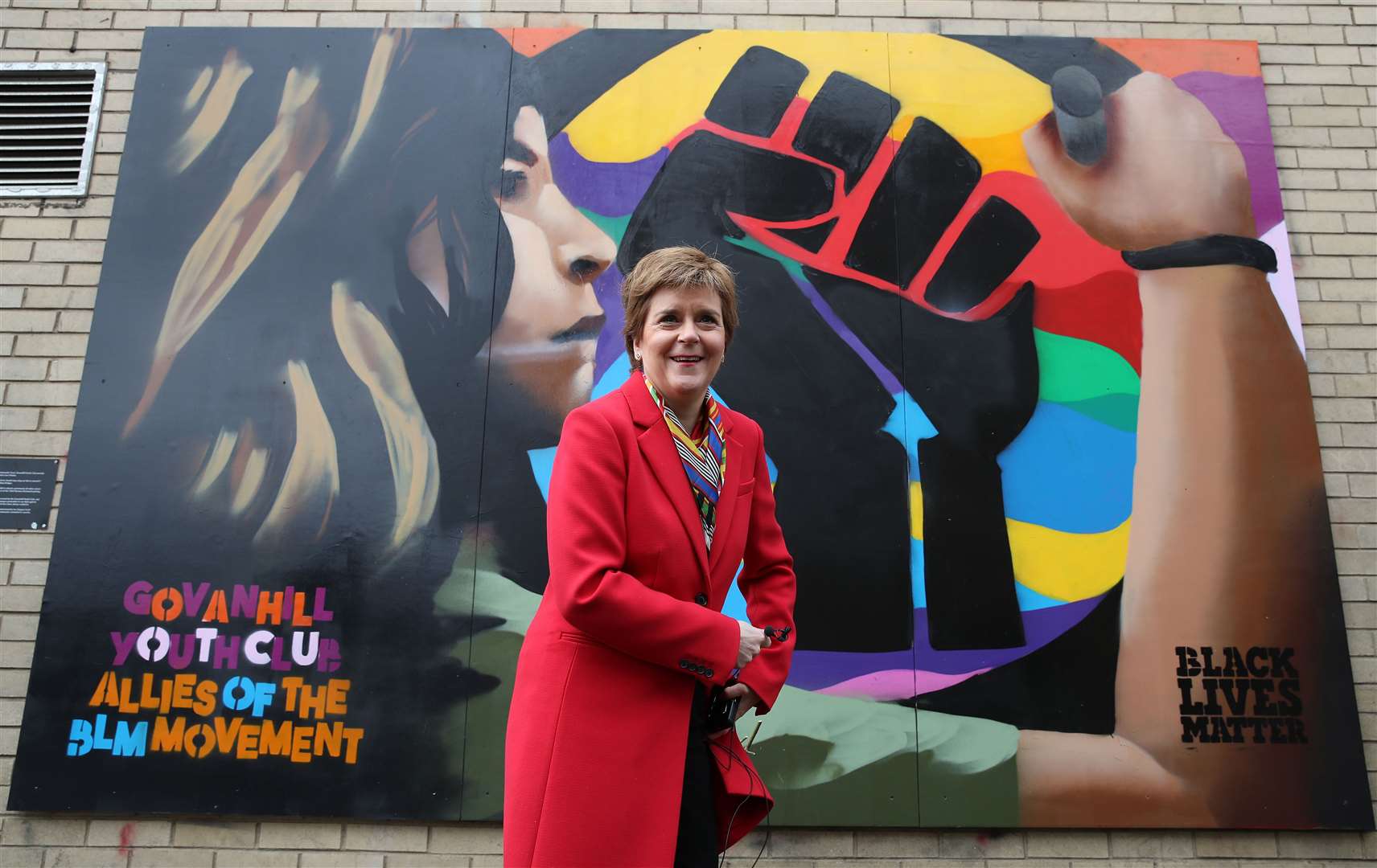 Ms Sturgeon highlighted the school meals proposals while campaigning in Glasgow (Andrew Milligan/PA)
