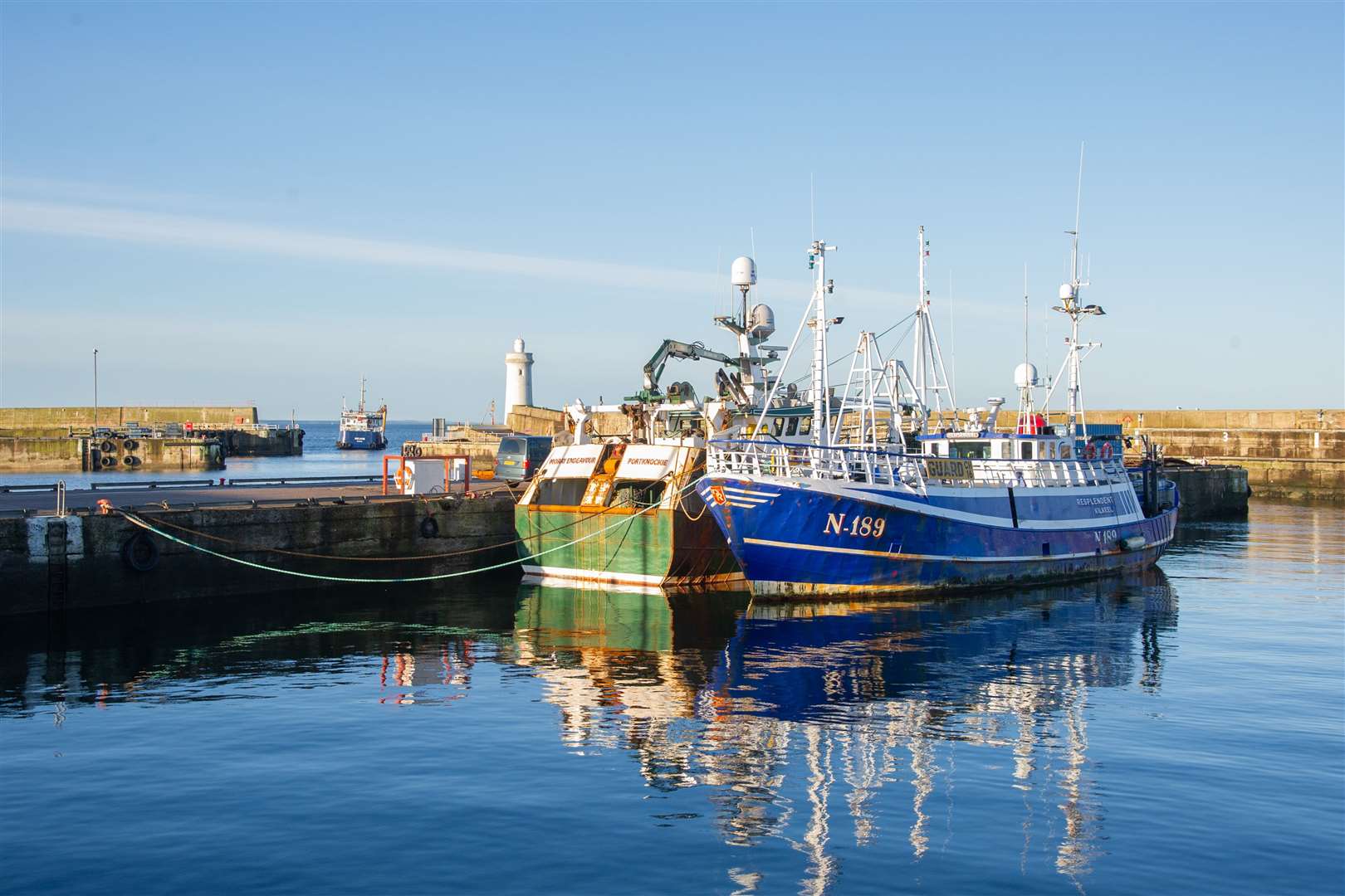 Fish landings at Buckie harbour fell in the run-up to Christmas.