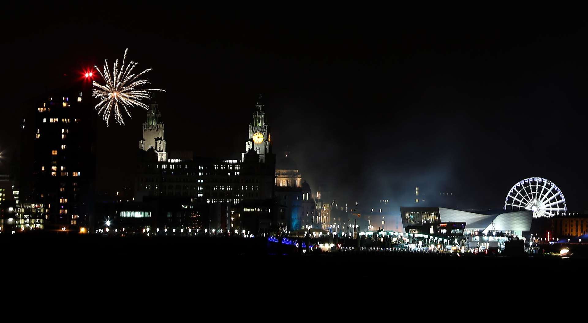 Fireworks on the River Mersey in past years (PA)