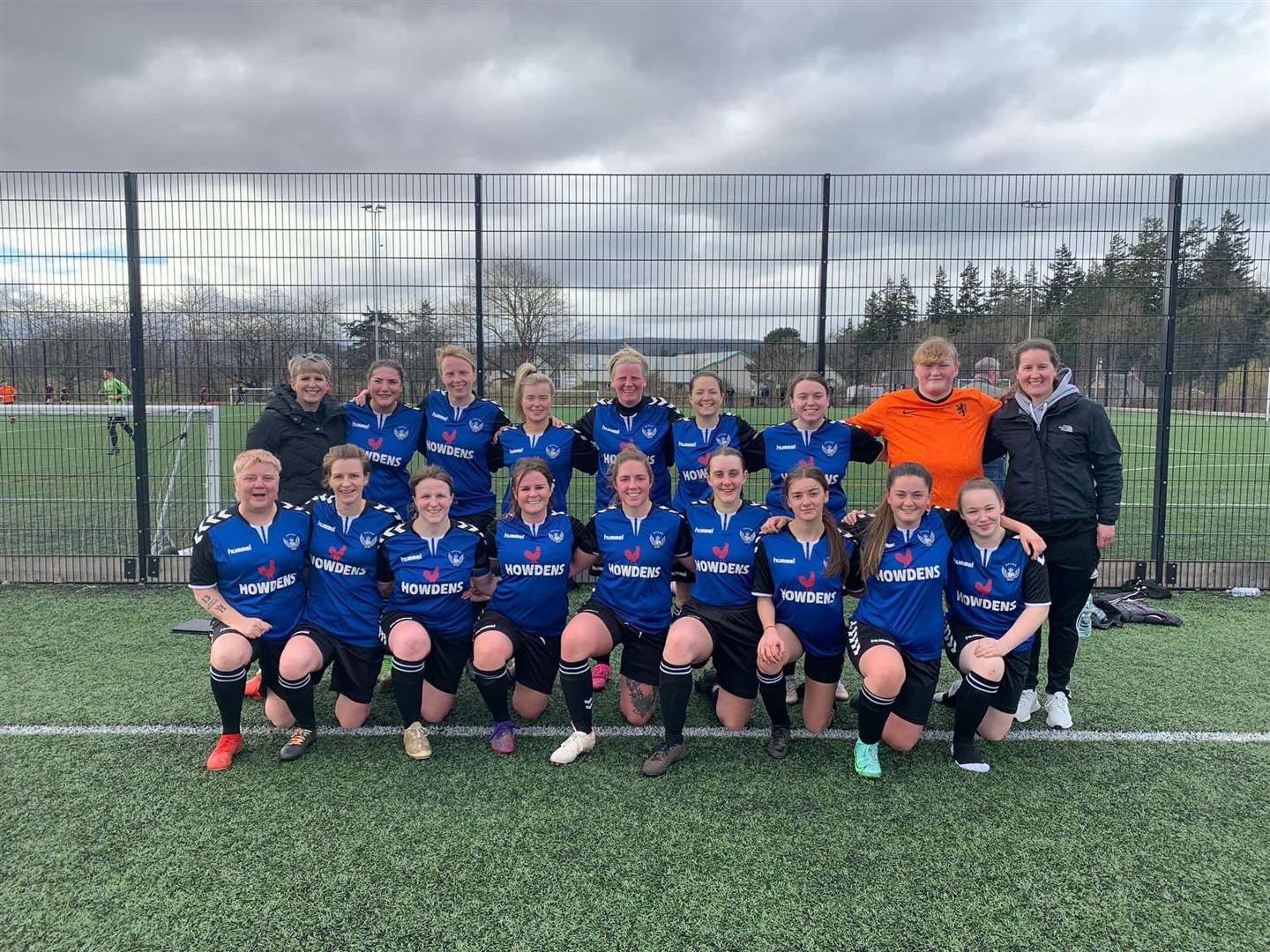 Buckie Ladies, pictured here before the Clach game, were to enjoy a winning start to their title defence. Picture: Buckie Ladies FC