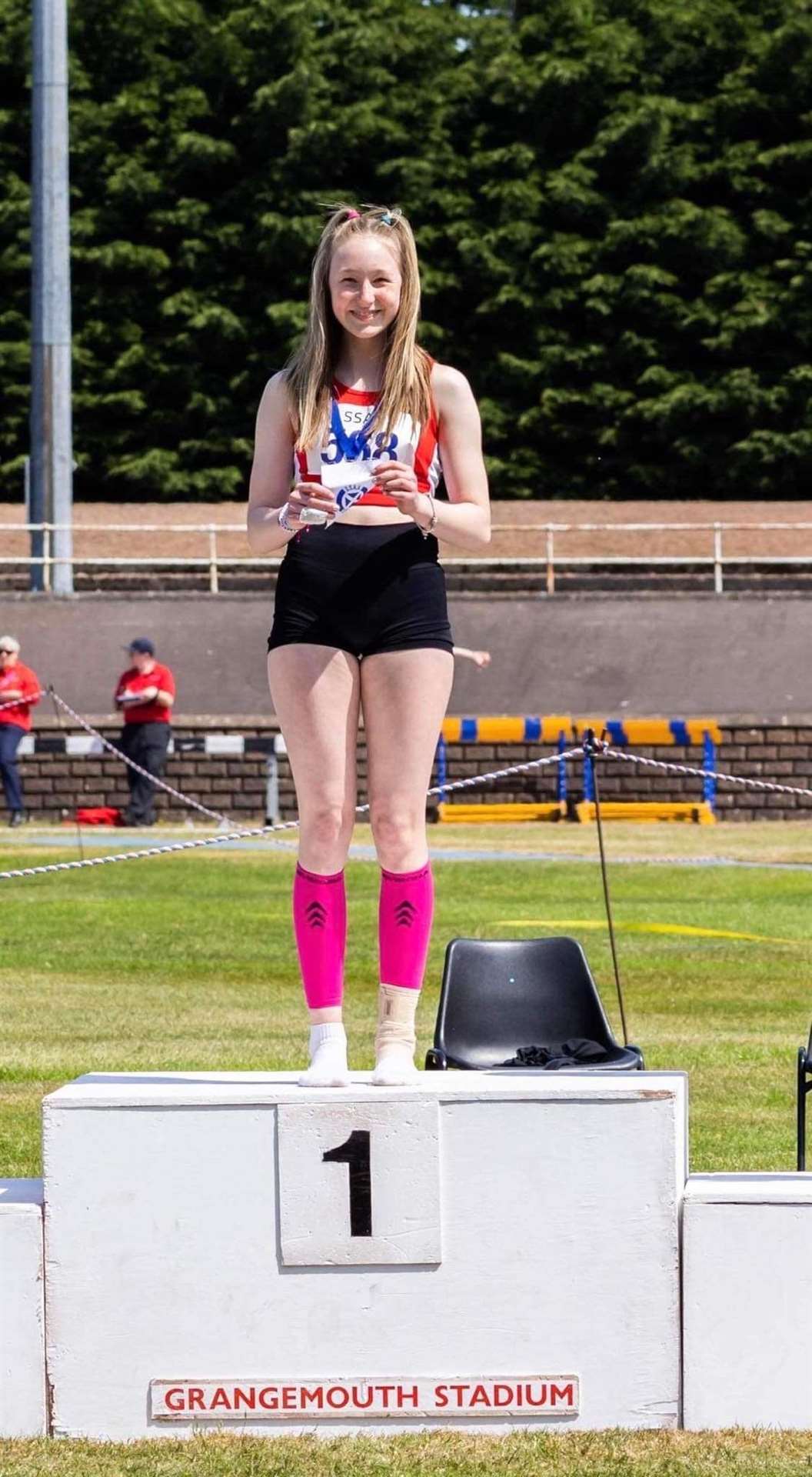 Anna Reid excelled in the horizontal jumps for Elgin Academy
