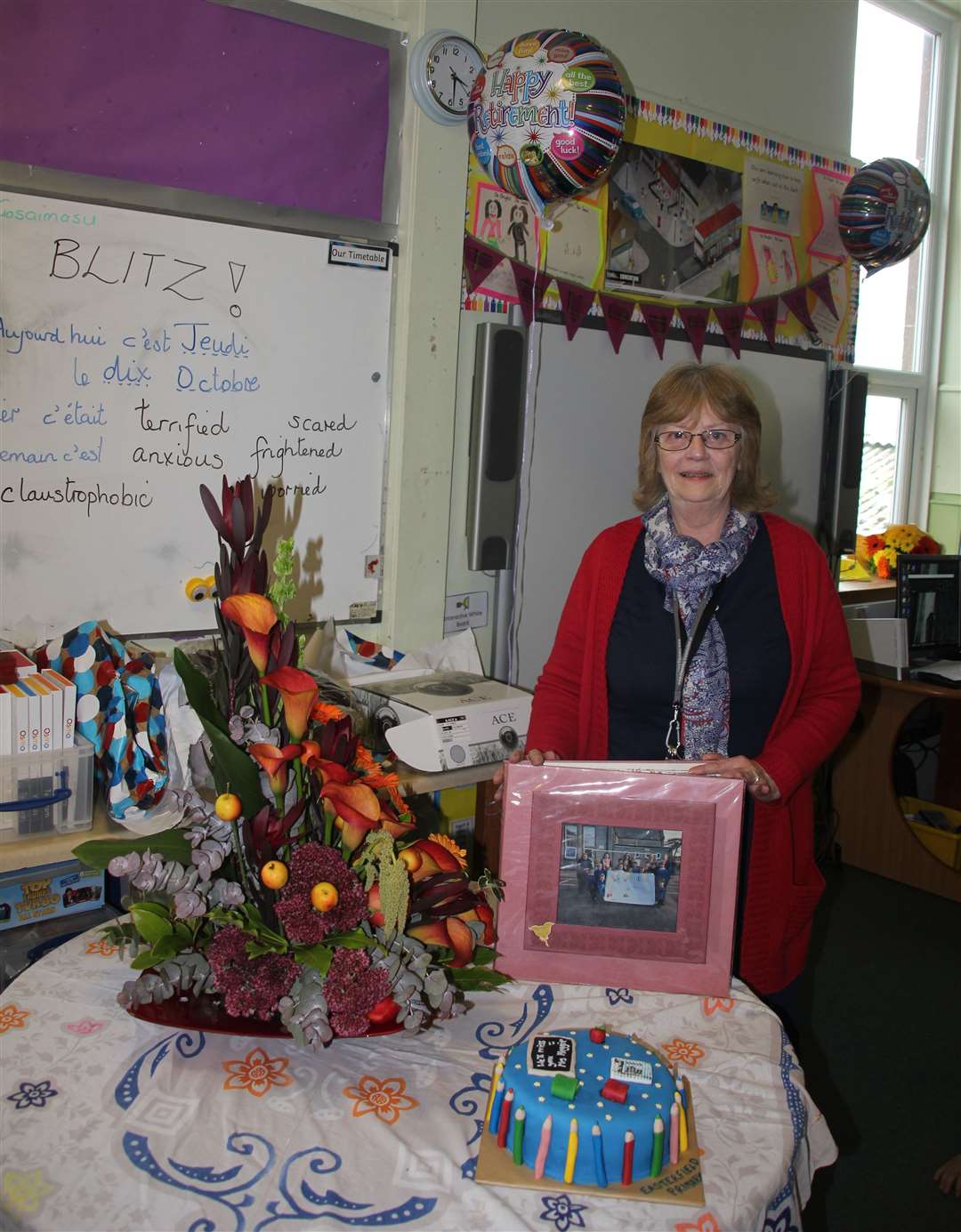 After almost three decades at Easterfield Primary School, Kathleen Heggie was inundated with gifts. Picture: Kirsty Brown