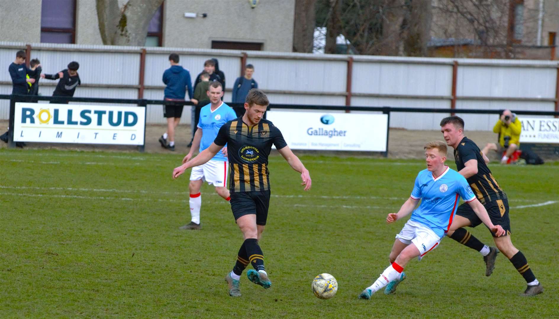 Andy Hunter hit a double in a 2-1 Huntly win over Wick Academy. Picture: Derek Lowe