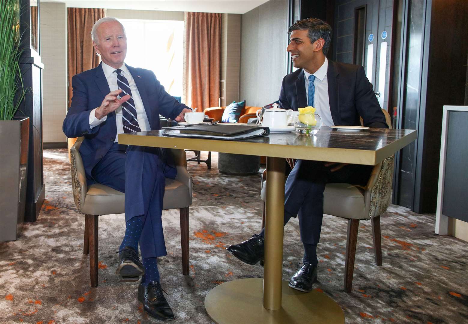 Joe Biden will host discussions with Rishi Sunak at the White House (Paul Faith/PA)