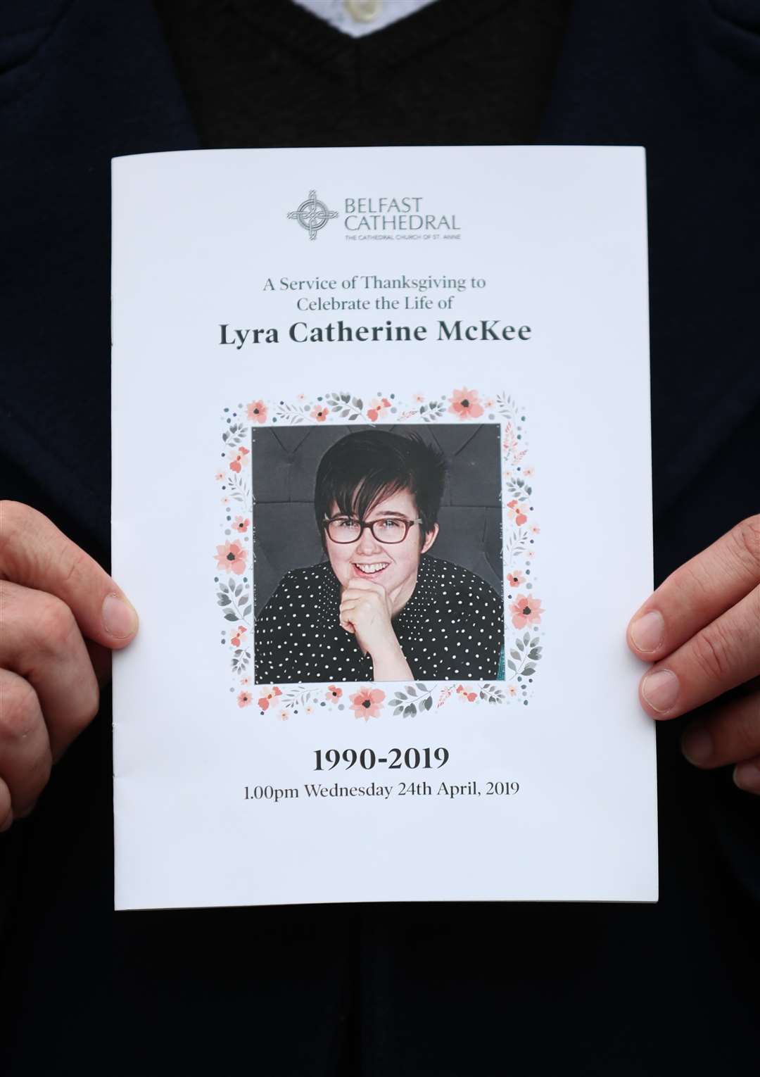The Order of Service at the funeral of murdered journalist Lyra McKee (Liam McBurney/PA)