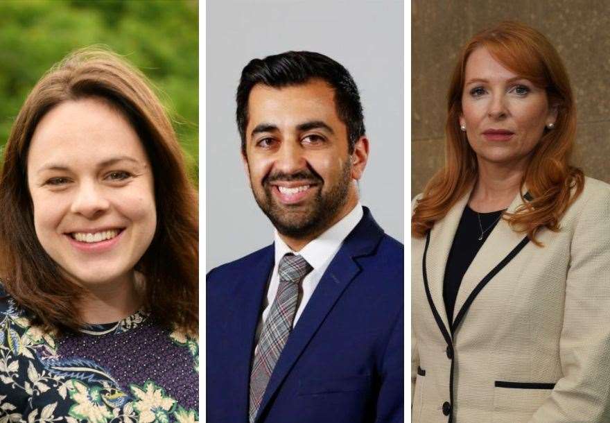 SNP leadership candidates (from left): Kate Forbes, Hamza Yusuf and Ash Regan.