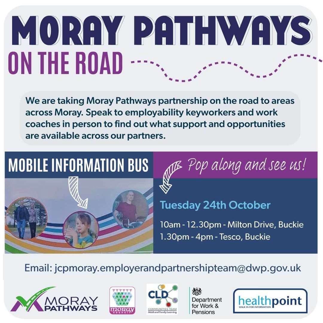 Buckie will be the first stop on the NHS Mobile Information Bus's tour of Moray.