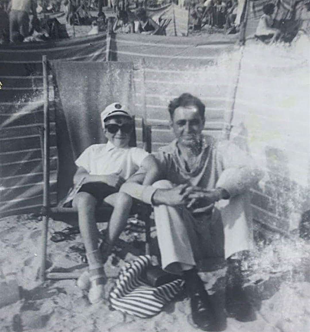 John Rowlands (right) on holiday with his son John in Majorca (Family/PA)