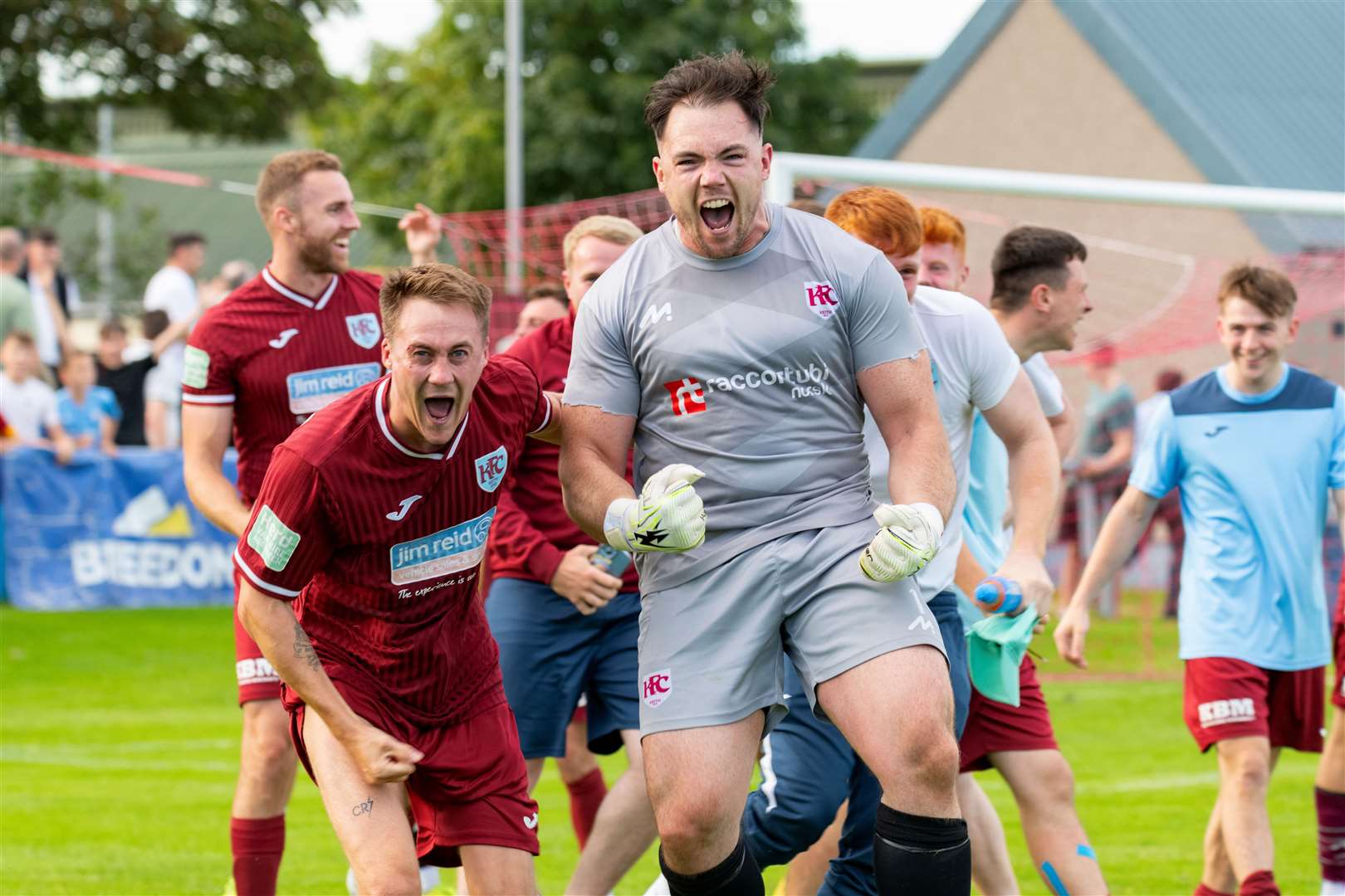 Craig Reid's goalscoring and penalty saving heroics have played a big part in Keith's surge in form. Picture: Beth Taylor