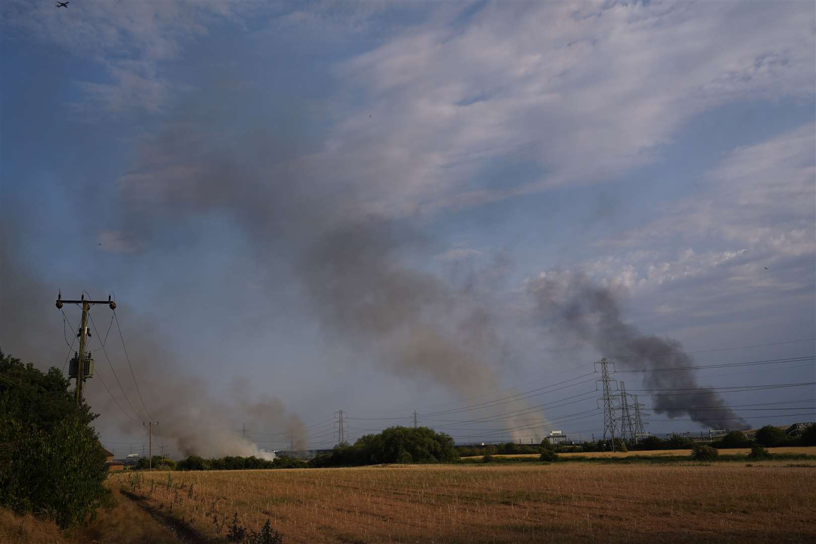 Three blazes near the village of Wennington (Yui Mok/PA)