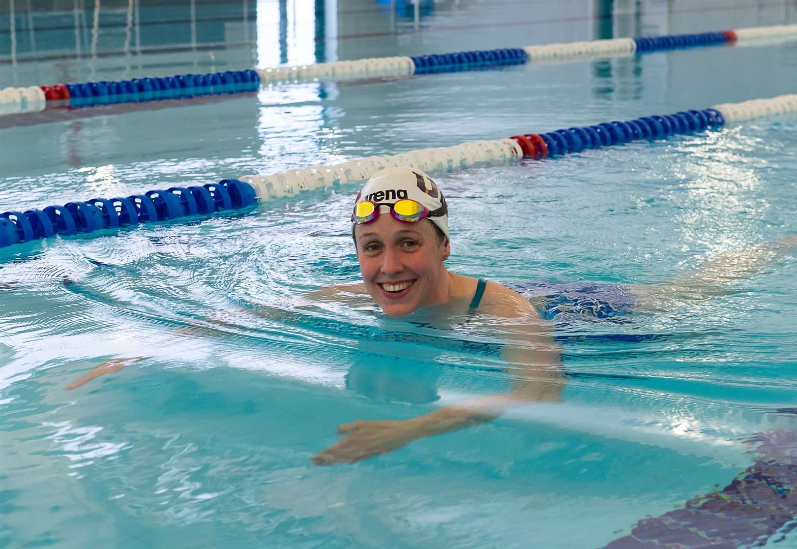 Swimming star Hannah Miley was the first to try out the new pool in Inverurie.