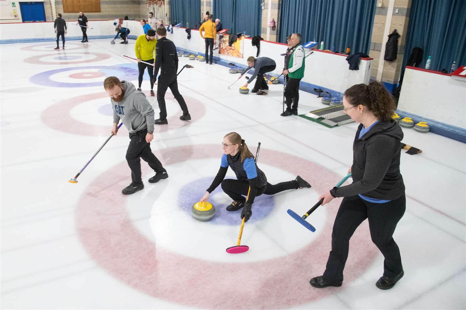 Curling action in Moray. Picture: Daniel Forsyth..