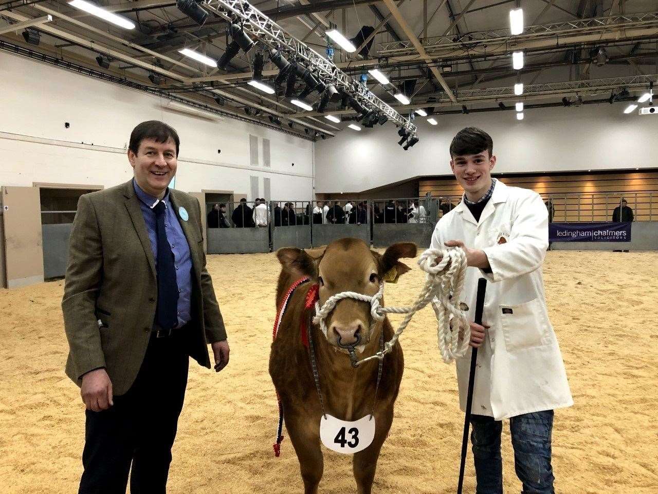 Judge Willie Purdon with the overall champion from Duncan Munro