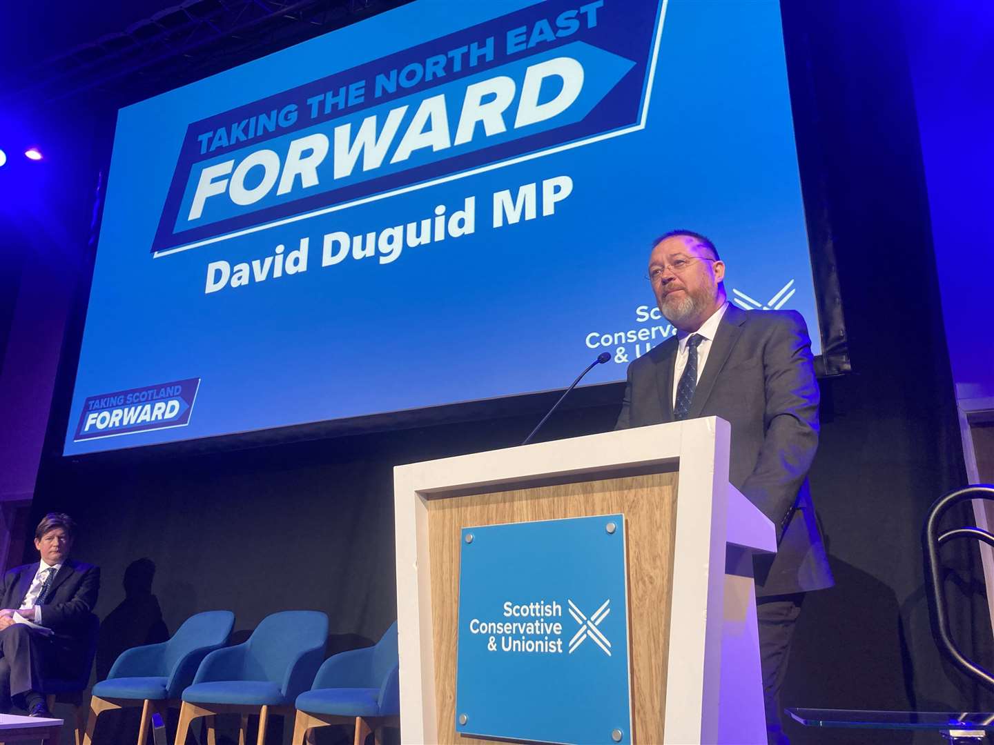 MP David Duguid addressed the conference in Aberdeen.