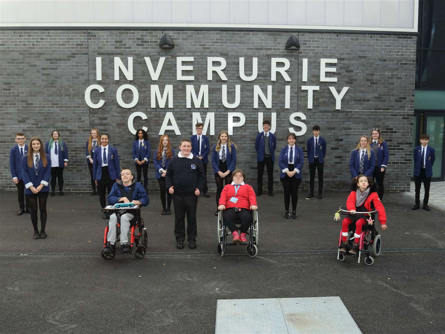 Pupils from Inverurie Academy and St Andrew's were welcomed to the new campus
