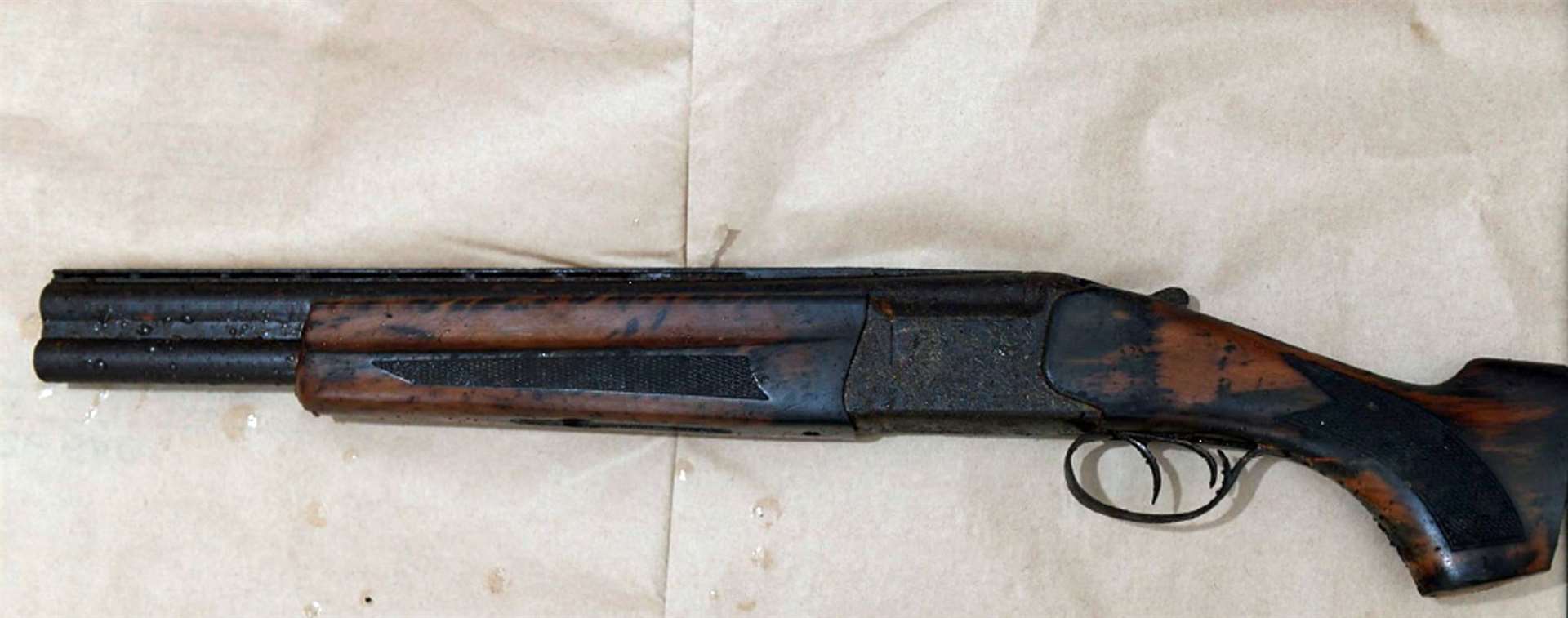 One of two suspected firearms recovered by police (PSNI/PA)