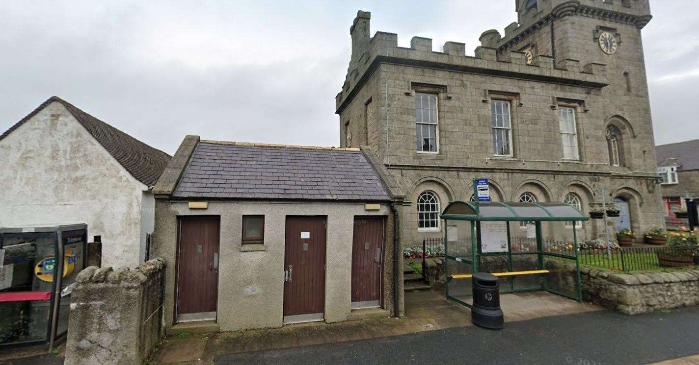 The former public toilets in Strichen are up for demolition if plans are approved