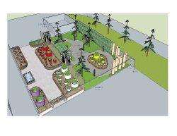A visual of how the sensory garden might look.
