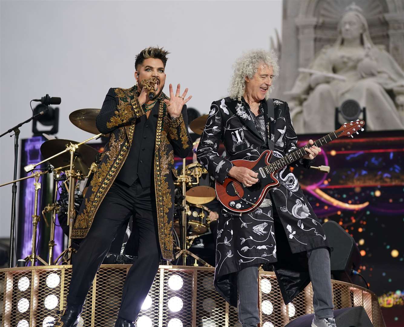Queen + Adam Lambert at the Platinum Party at the Palace (Yui Mok/PA)